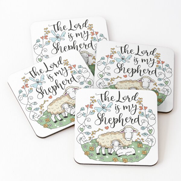 Item preview,  The Lord is My Shepherd: Joyful Sheep Garden Illustration designed and sold by HahaHandlesHub.