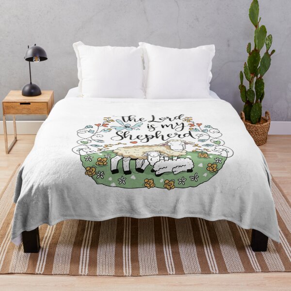 Item preview, The Lord is My Shepherd: Joyful Sheep Garden Illustration designed and sold by HahaHandlesHub.
