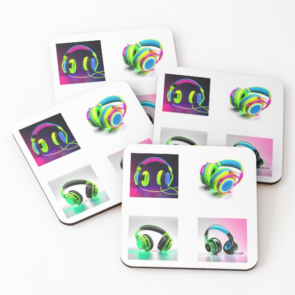 Item preview, Neon headphones pack bundle designed and sold by Inspirationmotivation.