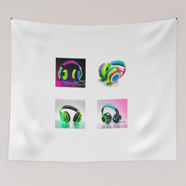 Item preview, Neon headphones pack bundle designed and sold by Inspirationmotivation.