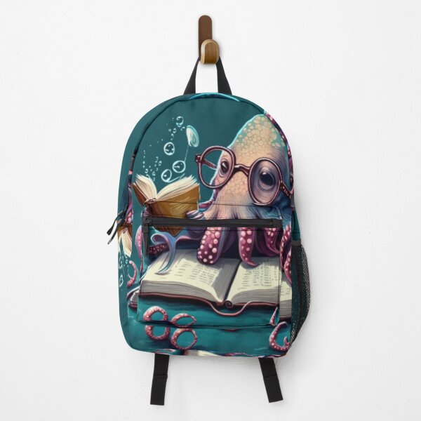Item preview, Cute octopus reading a book designed and sold by catcraftss.