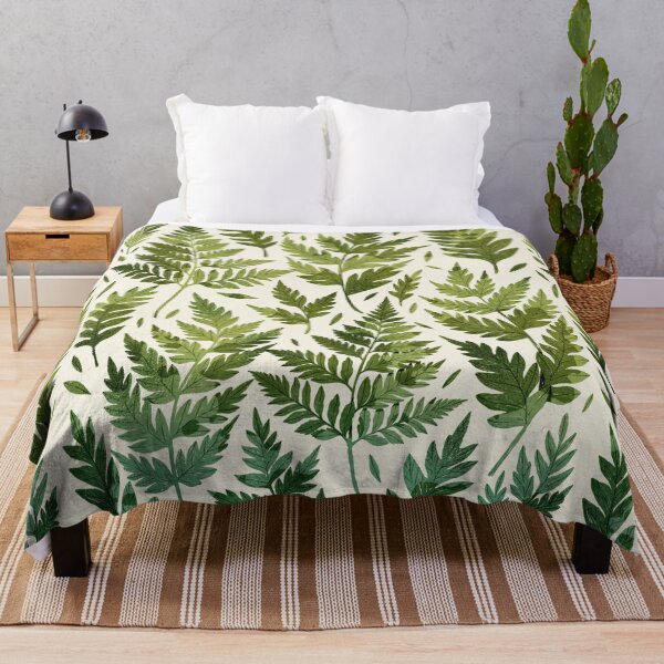 Item preview, Green ferns botanical illustration for plant lovers designed and sold by helga-wigandt.
