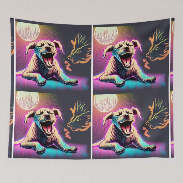 Item preview, Dog Stretched Morning Yawn designed and sold by petsfromweb.