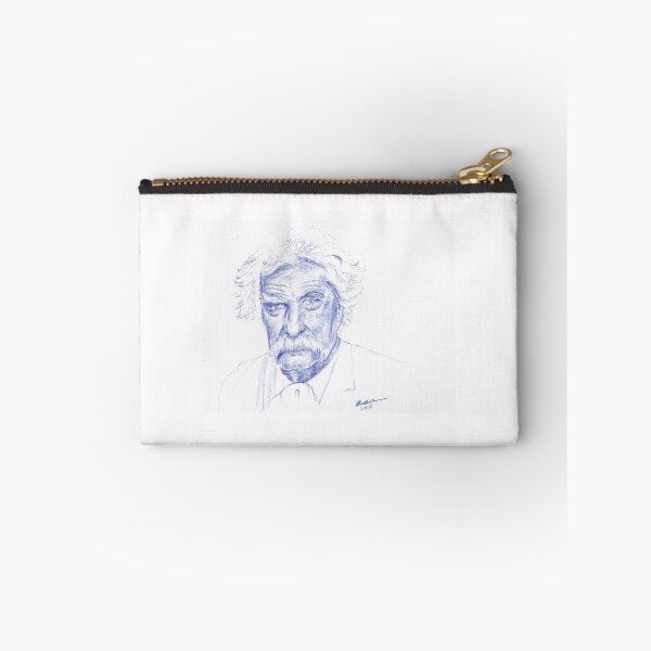 Item preview, Mark Twain Portrait in Blue Bic Ink designed and sold by Kayla Cox.