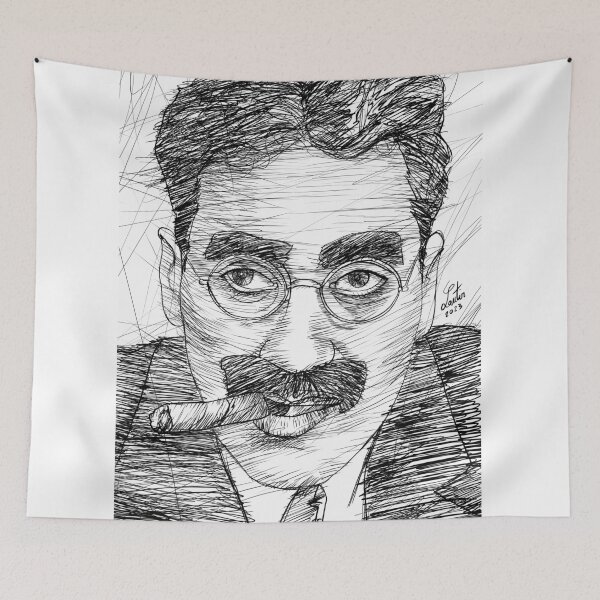 Item preview, GROUCHO MARX ink portrait .2 designed and sold by lautir.