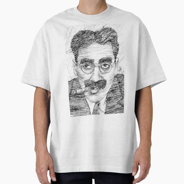 GROUCHO MARX ink portrait .2 Oversized T-Shirt