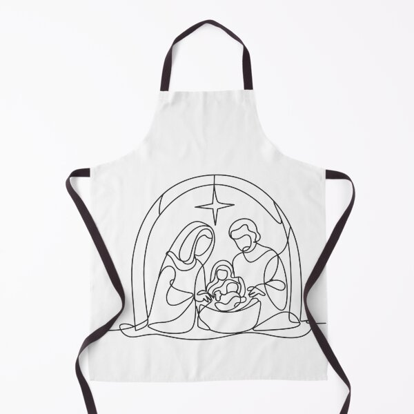 Item preview, Jesus Birth Line Art: Nativity Scene Minimalist Illustration designed and sold by HahaHandlesHub.