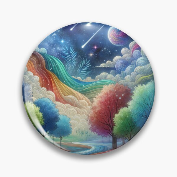 Item preview, Cosmic Harmony: Nature's Palette Unfolds Under Starlight Cascade designed and sold by ArtComixHaven.