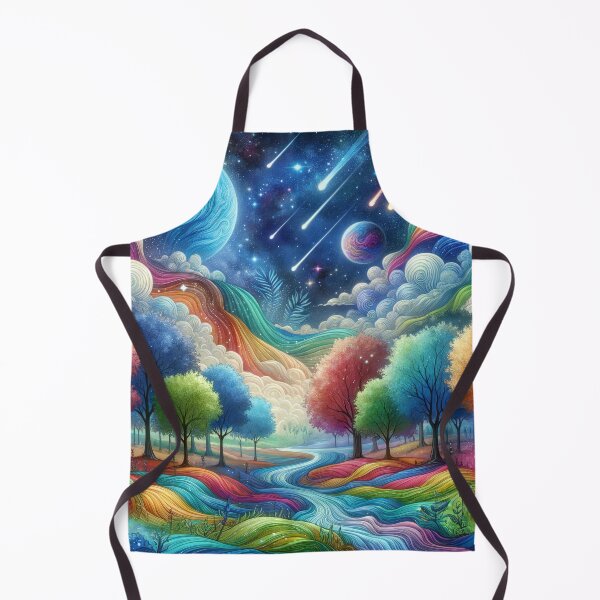 Item preview, Cosmic Harmony: Nature's Palette Unfolds Under Starlight Cascade designed and sold by ArtComixHaven.