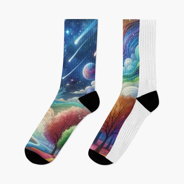 Item preview, Cosmic Harmony: Nature's Palette Unfolds Under Starlight Cascade designed and sold by ArtComixHaven.