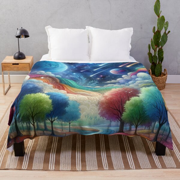 Item preview, Cosmic Harmony: Nature's Palette Unfolds Under Starlight Cascade designed and sold by ArtComixHaven.