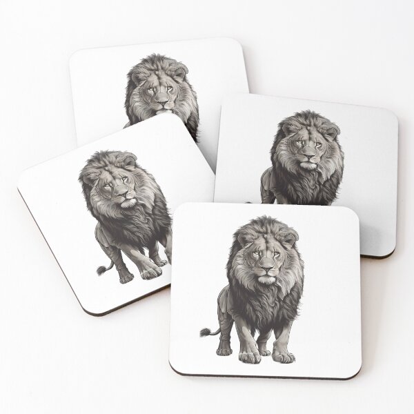 Item preview, African lion tattoo design designed and sold by Promarkets.
