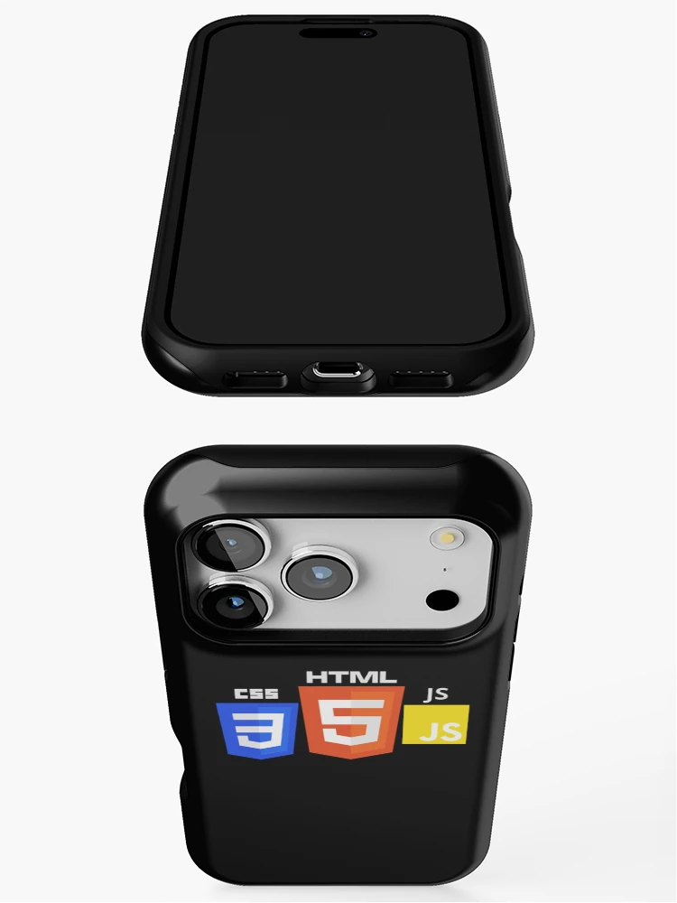 Thumbnail 3 of 4, iPhone Case, HTML CSS JS logo programming languages designed and sold by code t-shirt.