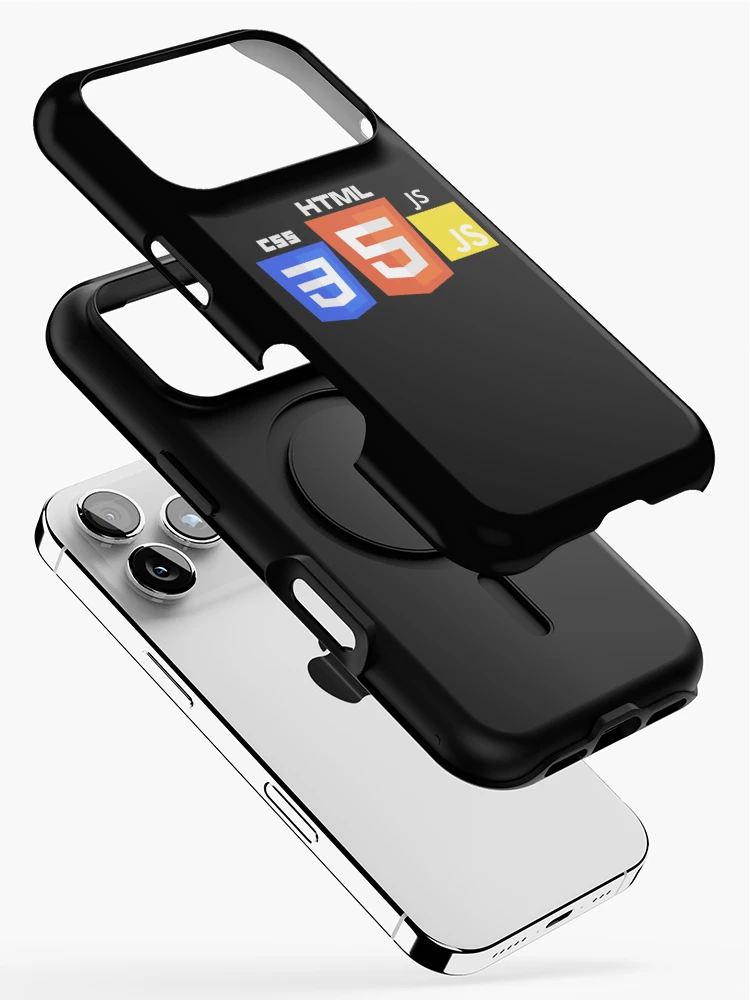 Thumbnail 2 of 4, iPhone Case, HTML CSS JS logo programming languages designed and sold by code t-shirt.