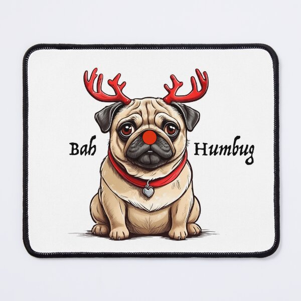 Item preview, Christmas Pug Cartoon designed and sold by RailtonArt.