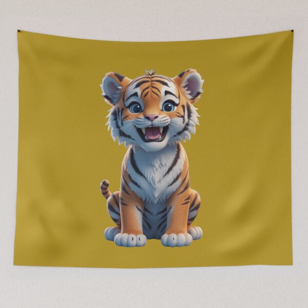 Item preview, Smiling Cute Tiger designed and sold by modernaarte.