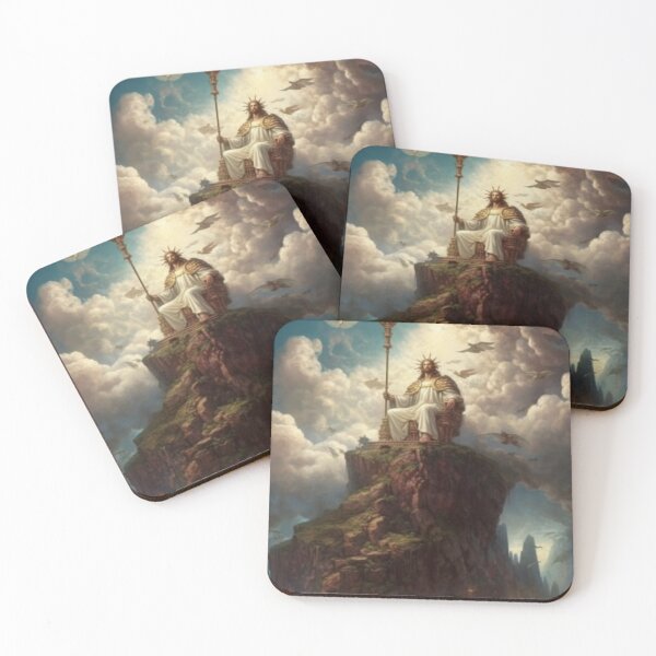 Item preview, Faith Based Artwork Religious Christian Beliefs Meeting God in Heaven B149-14 designed and sold by MPCFICTION.