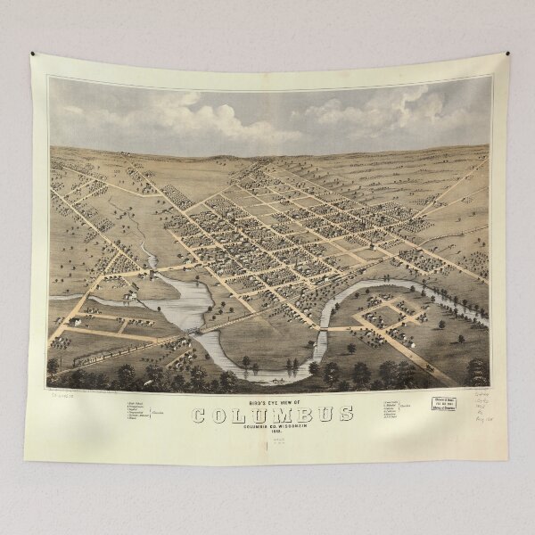 Item preview, Columbus, Wisconsin (1868) designed and sold by allhistory.