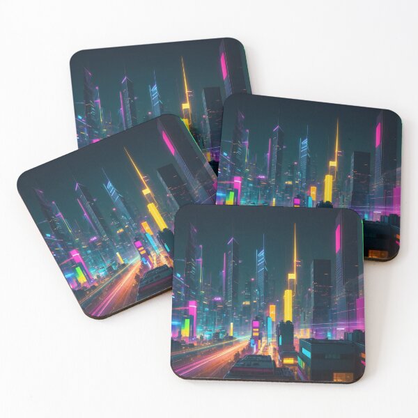 Item preview, Neon Pulse: The Vibrant Heartbeat of a Future Metropolis designed and sold by ArtComixHaven.
