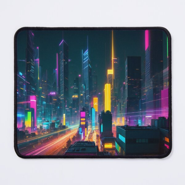 Item preview, Neon Pulse: The Vibrant Heartbeat of a Future Metropolis designed and sold by ArtComixHaven.