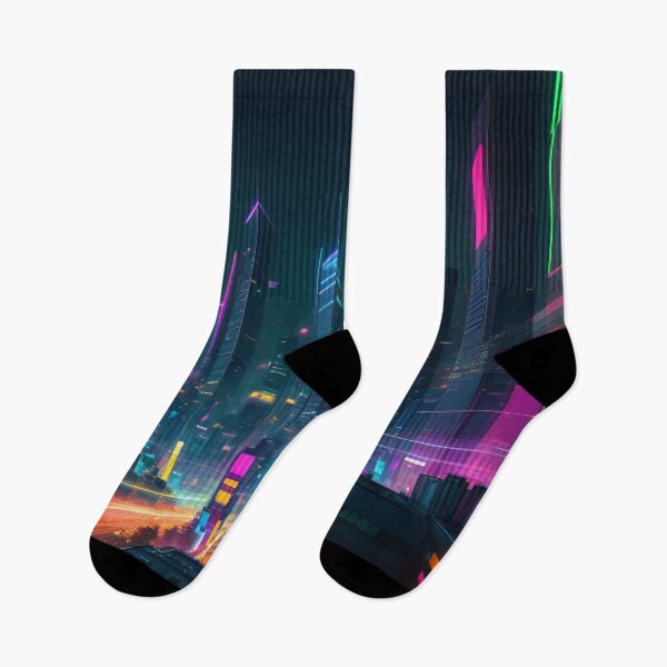 Item preview, Neon Pulse: The Vibrant Heartbeat of a Future Metropolis designed and sold by ArtComixHaven.
