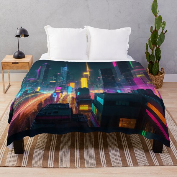 Item preview, Neon Pulse: The Vibrant Heartbeat of a Future Metropolis designed and sold by ArtComixHaven.