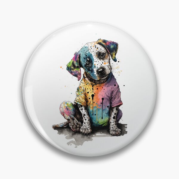 Item preview, Dog I in splashed paint effect designed and sold by Jerhus.