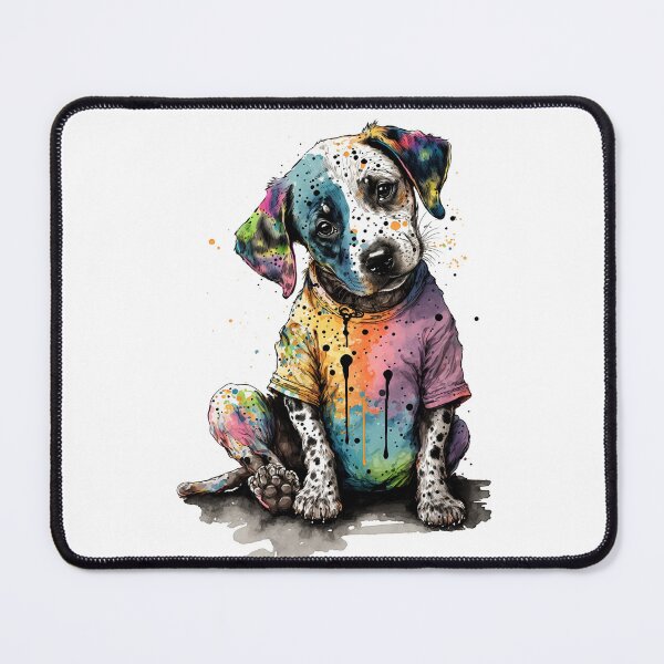 Item preview, Dog I in splashed paint effect designed and sold by Jerhus.