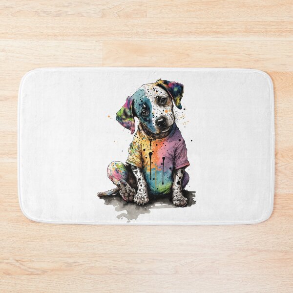 Item preview, Dog I in splashed paint effect designed and sold by Jerhus.