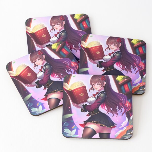 Item preview, Anime girl reading a book designed and sold by catcraftss.
