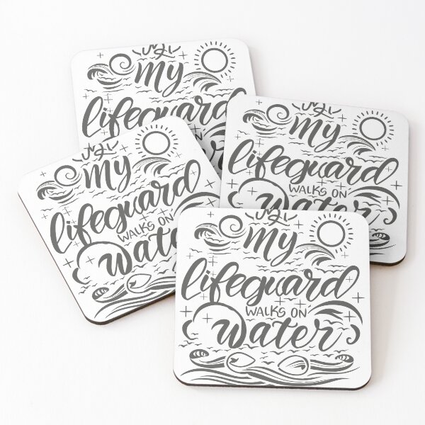 Item preview, My Lifeguard Walks on Water: Faith Beach Vibes Illustration designed and sold by HahaHandlesHub.