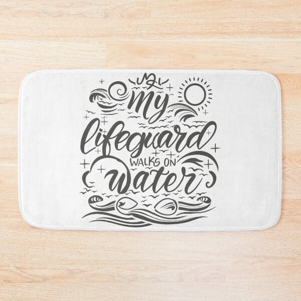 Item preview, My Lifeguard Walks on Water: Faith Beach Vibes Illustration designed and sold by HahaHandlesHub.