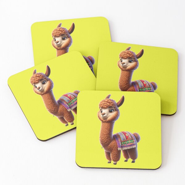 Item preview, Cute and adorable Llama or Alpaca with Peruvian rug on the back. No. 3 designed and sold by Nathalymx.
