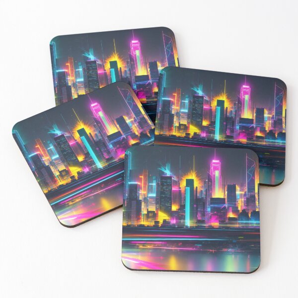 Item preview, Cosmic Clarity: A Neon Dream of Urban Infinity designed and sold by ArtComixHaven.