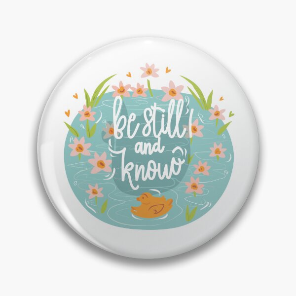 Item preview, Be Still and Know: Ducks Pond Illustration designed and sold by HahaHandlesHub.