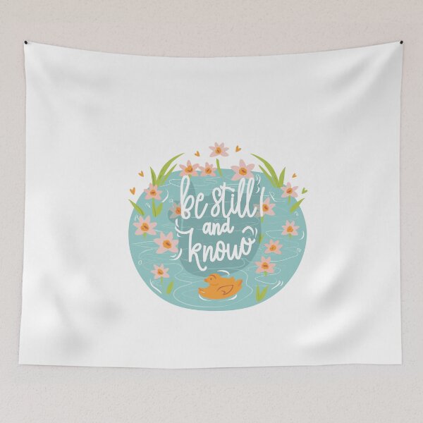 Item preview,  Be Still and Know: Ducks Pond Illustration designed and sold by HahaHandlesHub.