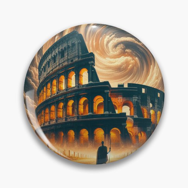 Item preview, Abyssal Approach: Man Confronts Colosseum Amidst Clouds designed and sold by Paubiz.