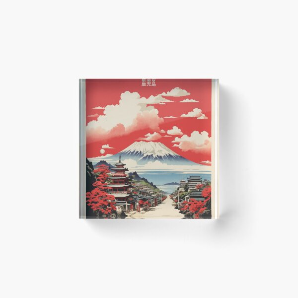 Item preview, Kagoshima Japan Vintage Poster Tourism designed and sold by TravelersGems.