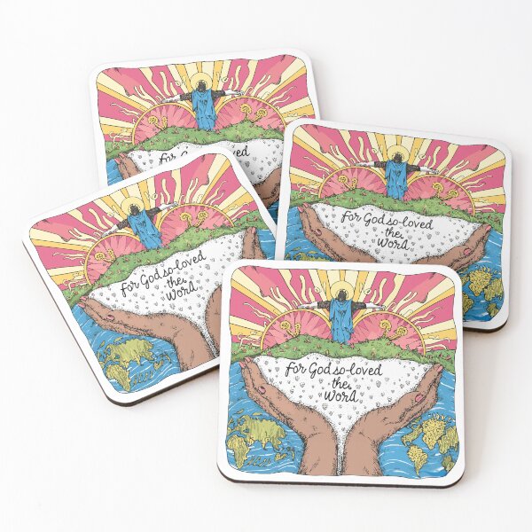 Item preview, For God so Loved the World: Christian Love Illustration designed and sold by HahaHandlesHub.