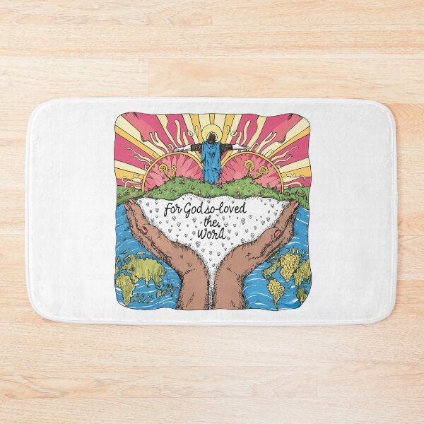 Item preview, For God so Loved the World: Christian Love Illustration designed and sold by HahaHandlesHub.