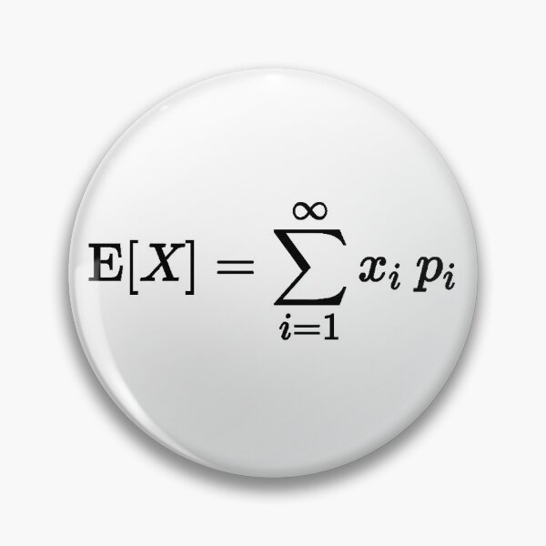 Item preview, expectation value of random variable, math, probability and statistics designed and sold by NoetherSym.