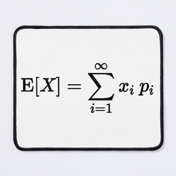 Item preview, expectation value of random variable, math, probability and statistics designed and sold by NoetherSym.