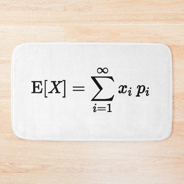 Item preview, expectation value of random variable, math, probability and statistics designed and sold by NoetherSym.
