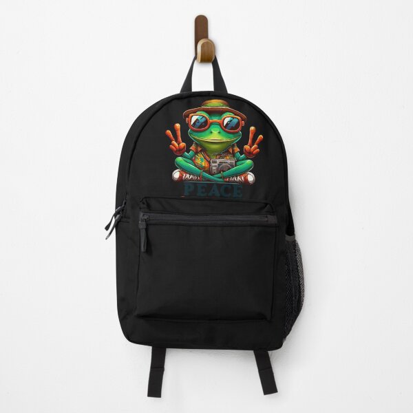 Item preview, Frog Peace Sign - Colorful Cool Frog designed and sold by JessArty ⭐⭐⭐⭐⭐.