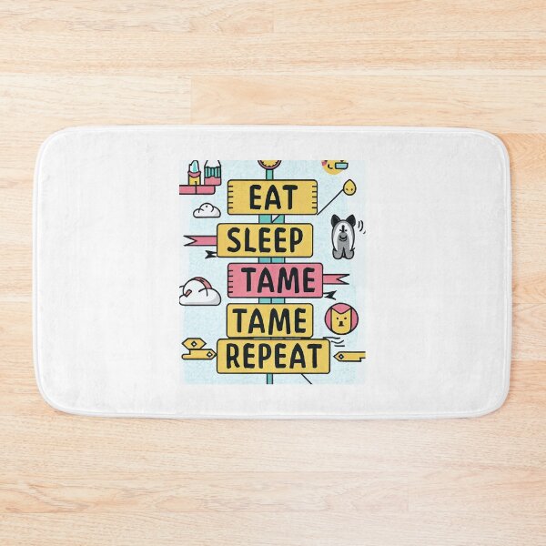 Item preview, Eat Sleep Tame Repeat T-Shirt  designed and sold by Footy Frenzy.