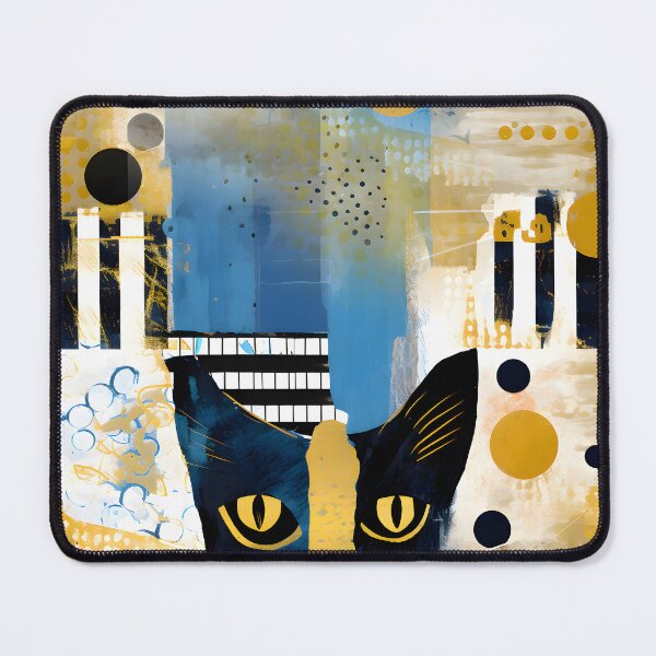 Item preview, Cool Hiding Black Cat on Abstract Background designed and sold by Miriam-Feyga Bunimovich.