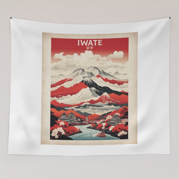 Item preview, Iwate Japan Vintage Poster Tourism designed and sold by TravelersGems.