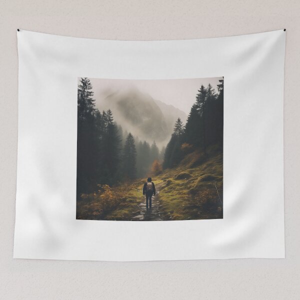 Item preview, Autumn Foggy Forest Trek designed and sold by Shirtastically.