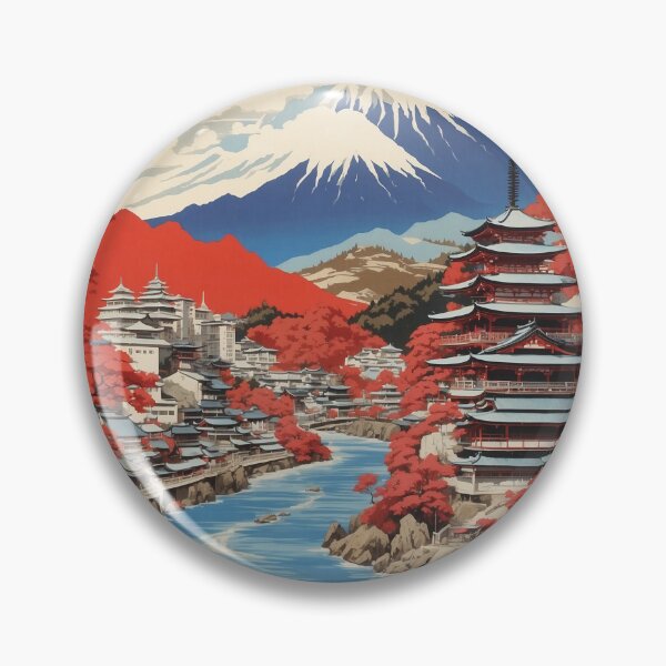 Item preview, Inuyama Japan Vintage Poster Tourism  designed and sold by TravelersGems.