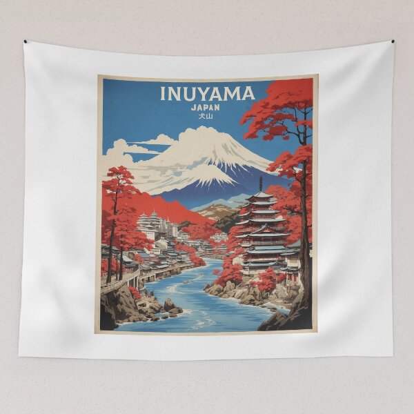 Item preview, Inuyama Japan Vintage Poster Tourism  designed and sold by TravelersGems.
